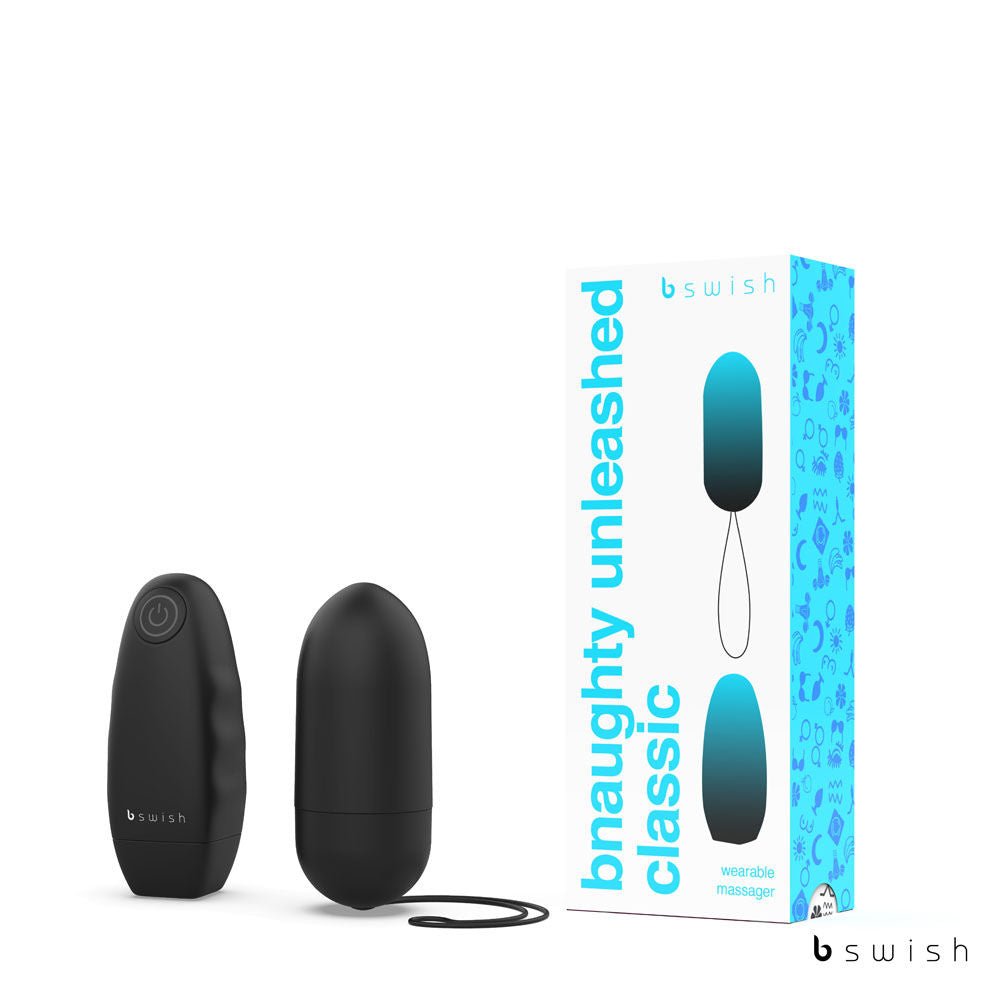 Bnaughty - classic unleashed - vibrating egg - Product front view and box side view | Flirtybay