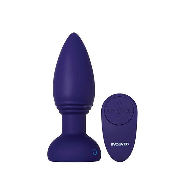 Evolved - smooshy tooshy - remote control vibrating butt plug - Product front view | Flirtybay