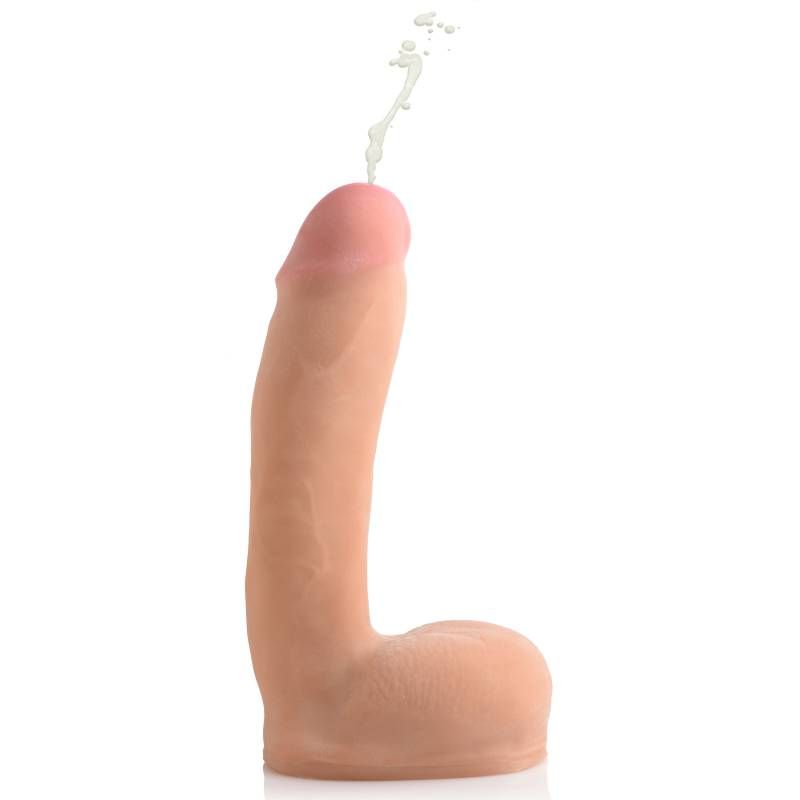 Loadz -  dual density squirting dildo 8'' - Product side view  | Flirtybay