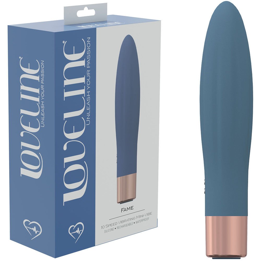 Loveline fame - clitoral stimulator - Product front view and box side view | Flirtybay