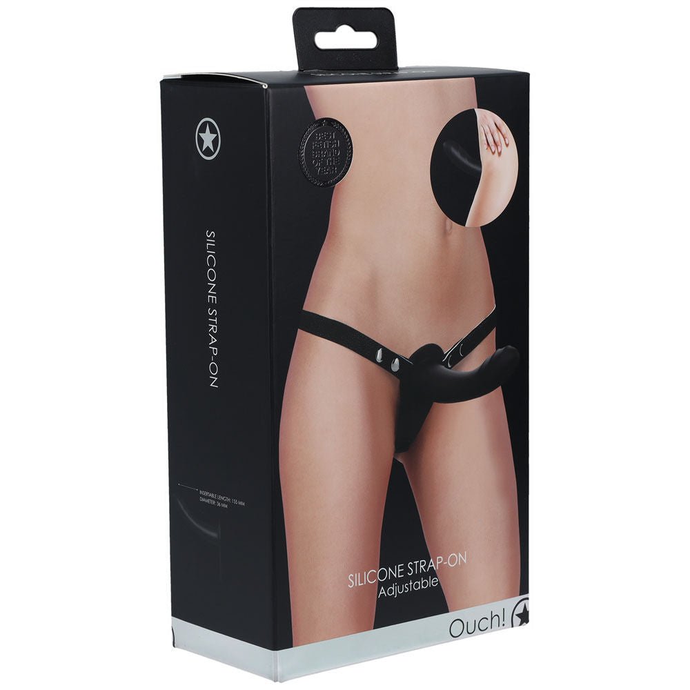 Ouch! silicone strap-on -  box side view | Flirtybay