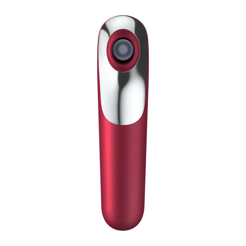 Satisfyer dual love - Red app controlled clitoral suction stimulator - Product front view  | Flirty Bay