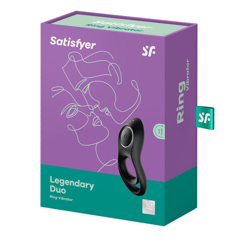 Satisfyer - legendary duo - vibrating  cock ring -  box side view | Flirty Bay