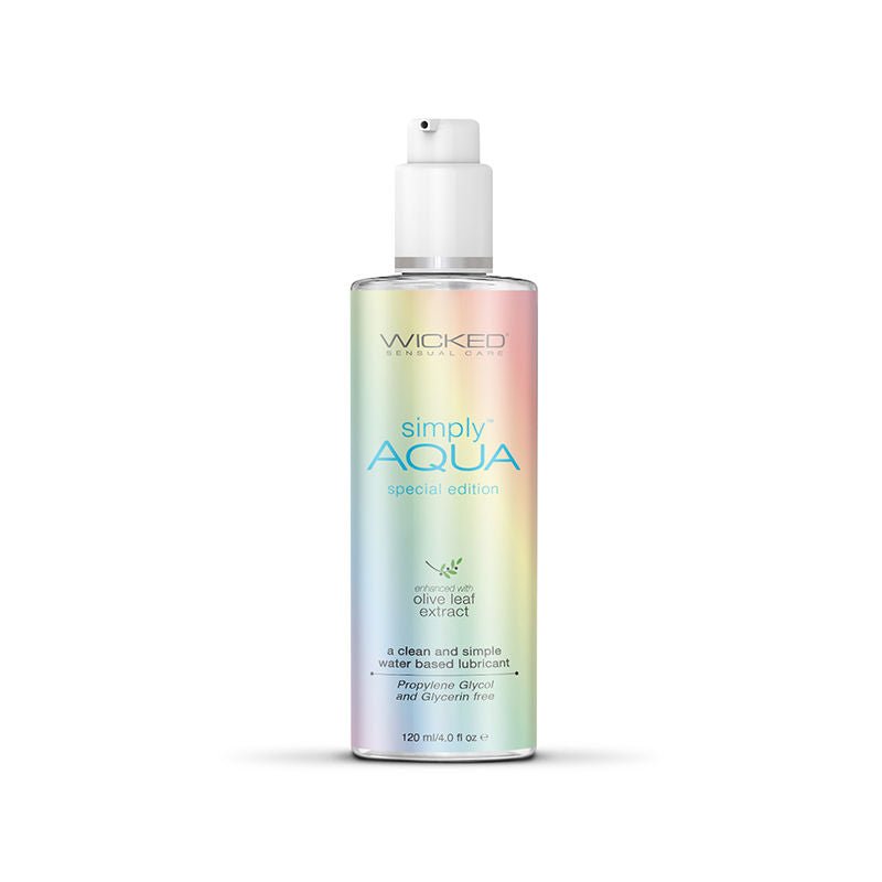 Wicked - simply aqua pride - water-based lubricant - Product front view  | Flirtybay.com.au