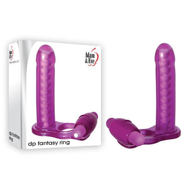 Adam & eve - dp fantasy vibrating cock ring - Product front view and box front view | Flirtybay.com.au