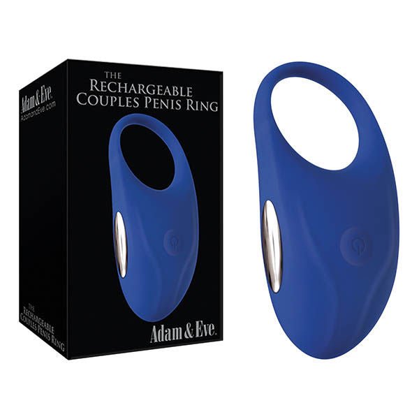 Adam & eve - rechargeable couples cock ring - Product front view and box front view | Flirtybay.com.au