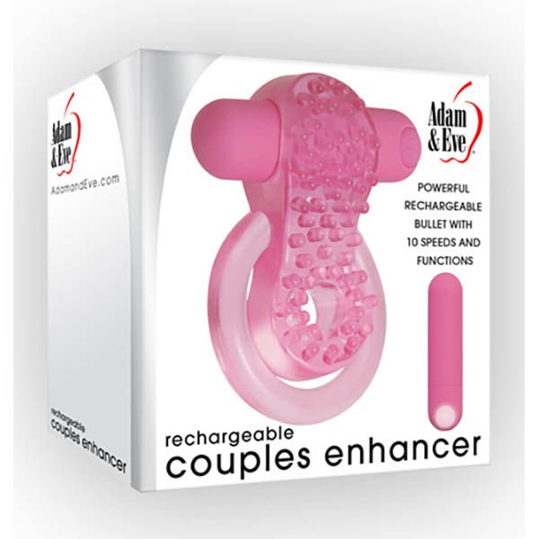Adam & eve - rechargeable couples enhancer - cock ring -  box front view | Flirtybay.com.au