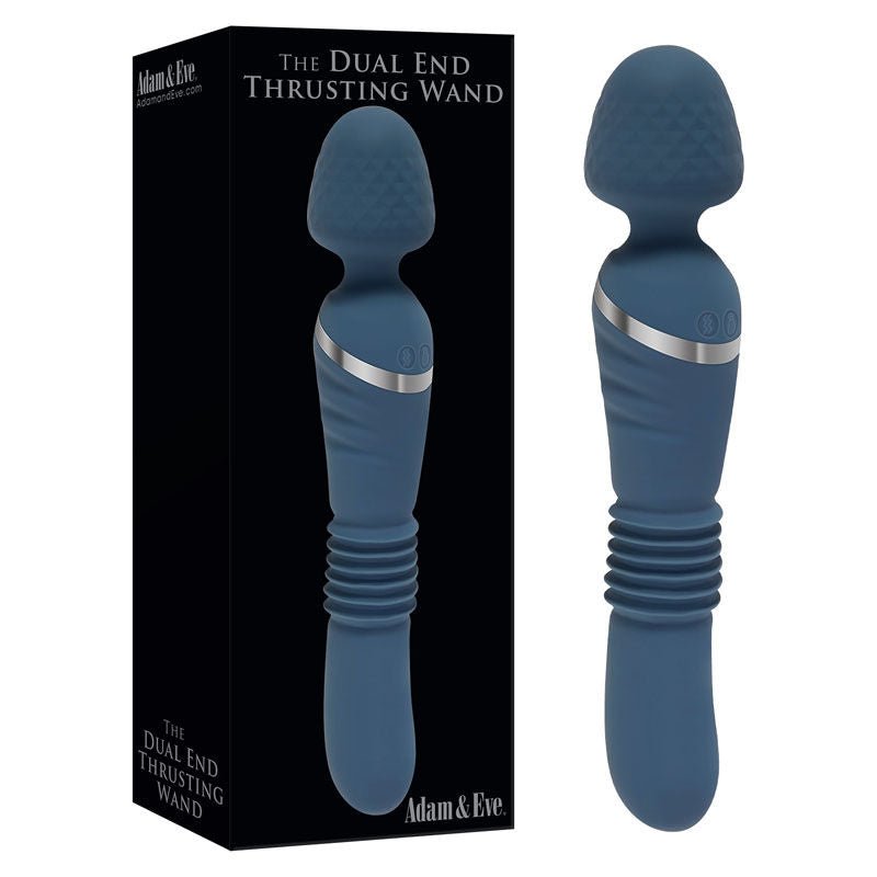 Adam & eve - the dual end thrusting wand - Product front view and box front view | Flirtybay.com.au