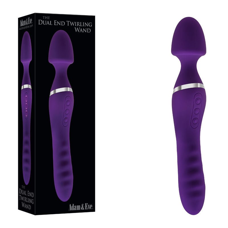 Adam & eve - the dual end twirling wand - Product front view and box front view | Flirtybay.com.au