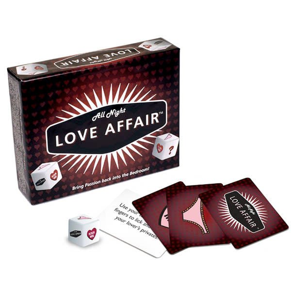 All night love affair - card game - Product front view and box front view | Flirtybay.com.au