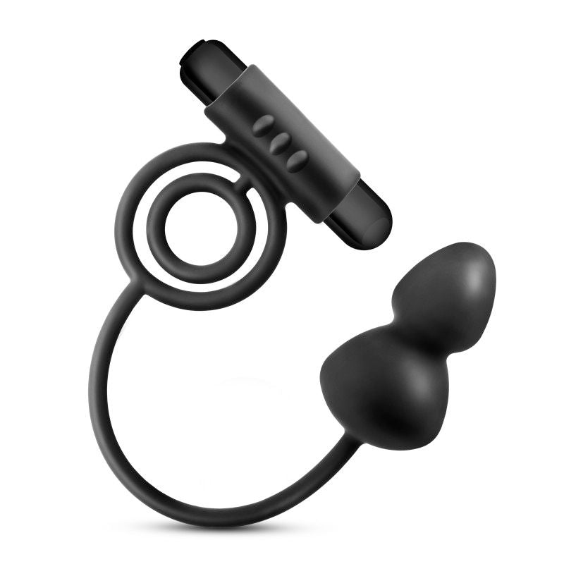 Anal adventures - platinum anal plug & vibrating c-ring - Product front view  | Flirtybay.com.au