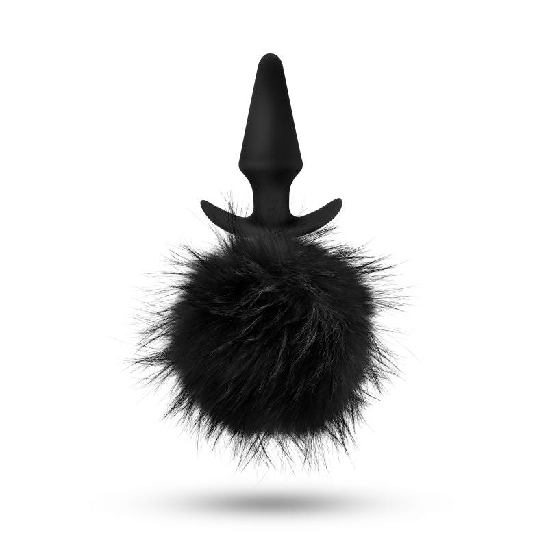 Anal adventures - platinum rabbit tail butt plug - Product front view  | Flirtybay.com.au