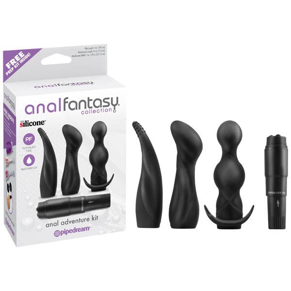 Anal fantasy collection - anal adventure kit - Product front view and box front view | Flirtybay.com.au