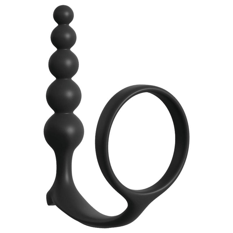 Anal fantasy collection - ass-gasm cock ring anal beads - Product front view  | Flirtybay.com.au