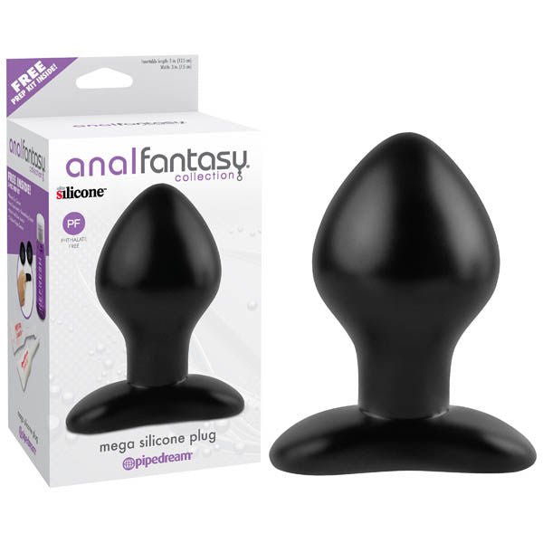 Anal fantasy collection - mega silicone butt plug - Product front view and box front view | Flirtybay.com.au
