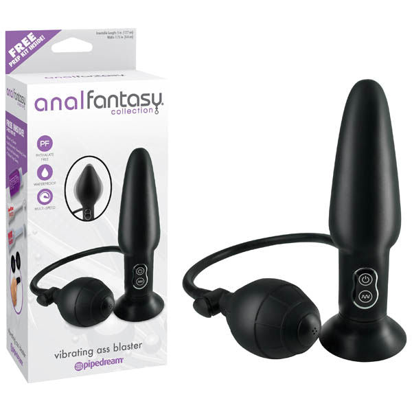 Anal fantasy collection - vibrating ass blaster - Product front view and box front view | Flirtybay.com.au
