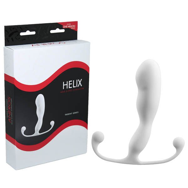 Aneros helix trident - prostate massager - Product front view and box front view | Flirtybay.com.au