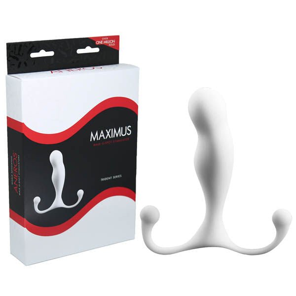 Aneros maximus trident - prostate massager - Product front view and box front view | Flirtybay.com.au