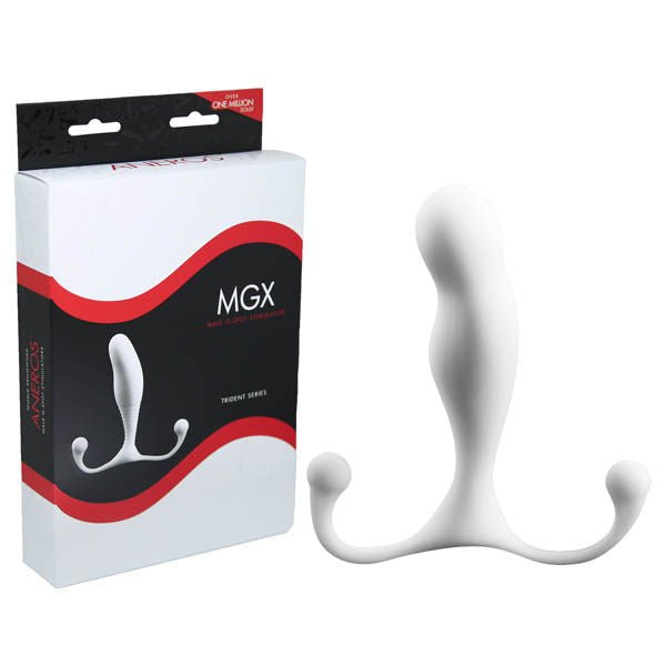 Aneros mgx trident - prostate massager - Product front view and box front view | Flirtybay.com.au