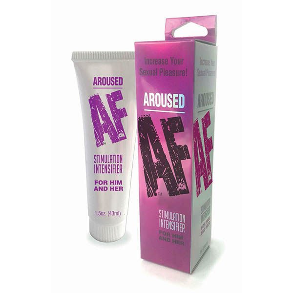 Aroused af - stimulation intensifier - Product front view and box front view | Flirtybay.com.au