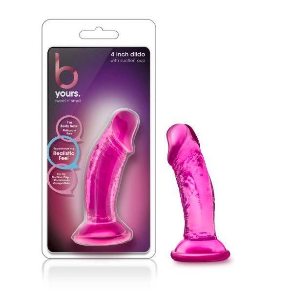 B yours - sweet n small 4 dildo - Product front view and box front view | Flirtybay.com.au
