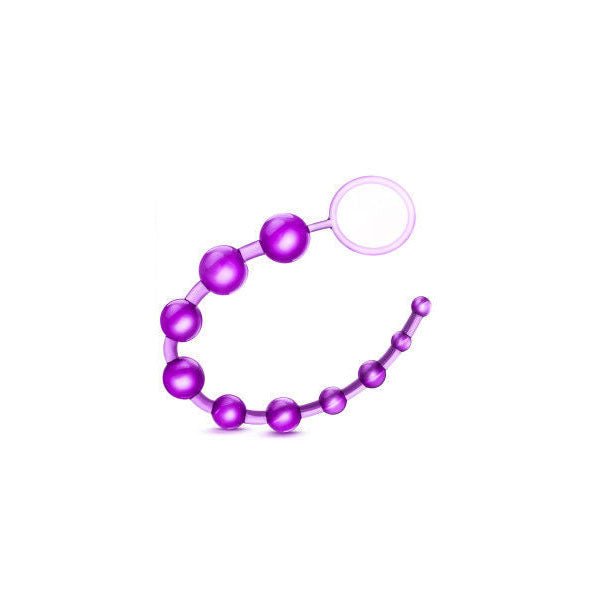 B yours-basic - anal beads - Purple - Product front view  | Flirtybay.com.au