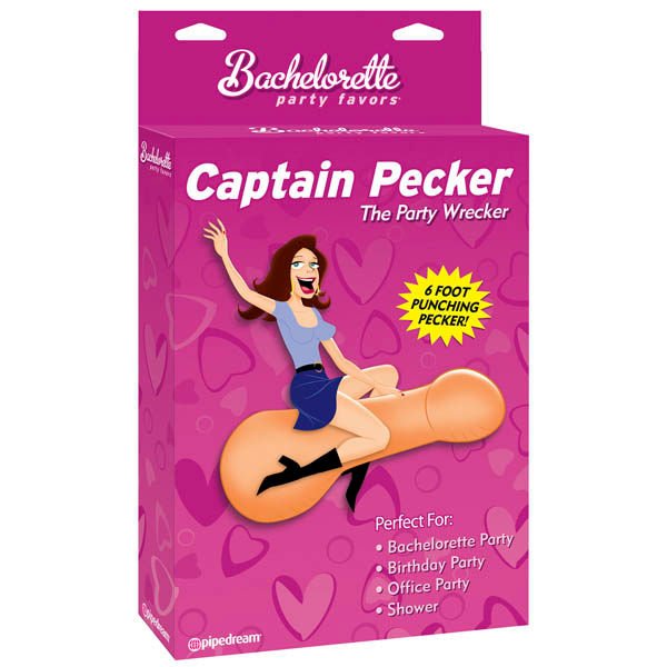 Bachelorette party favors - captain pecker -  box front view | Flirtybay.com.au