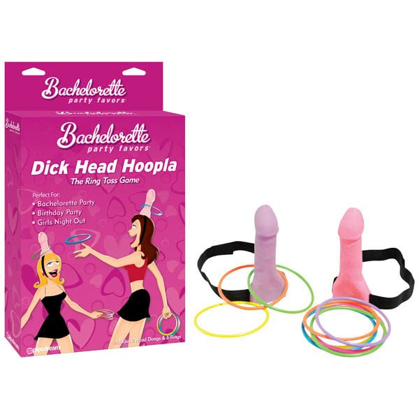 Bachelorette party favors - dick head hoopla - Product front view and box front view | Flirtybay.com.au