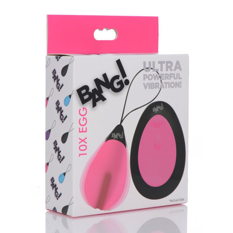 Bang! remote control vibrating egg -  box side view | Flirtybay.com.au