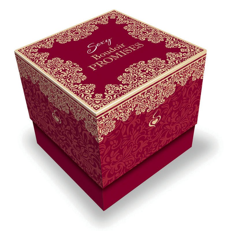 Behind closed doors - sexy boudoir promises - erotic cards -  box side view | Flirtybay.com.au