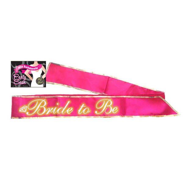 Bride-to-be sash - glow in the dark - Product front view  | Flirtybay.com.au