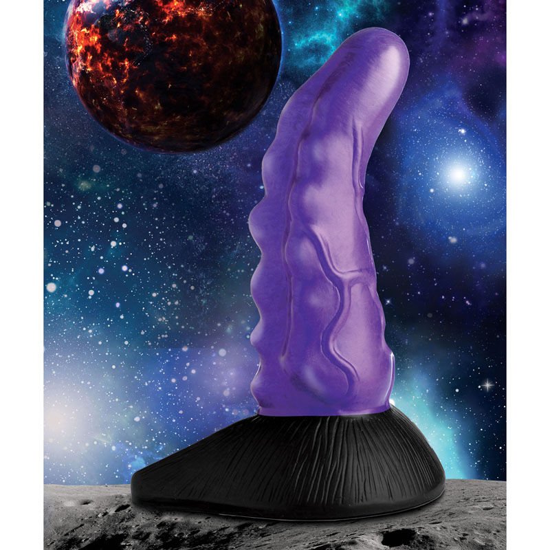 Creature cocks - orion invader veiny space alien silicone dildo - Product side view  | Flirtybay.com.au