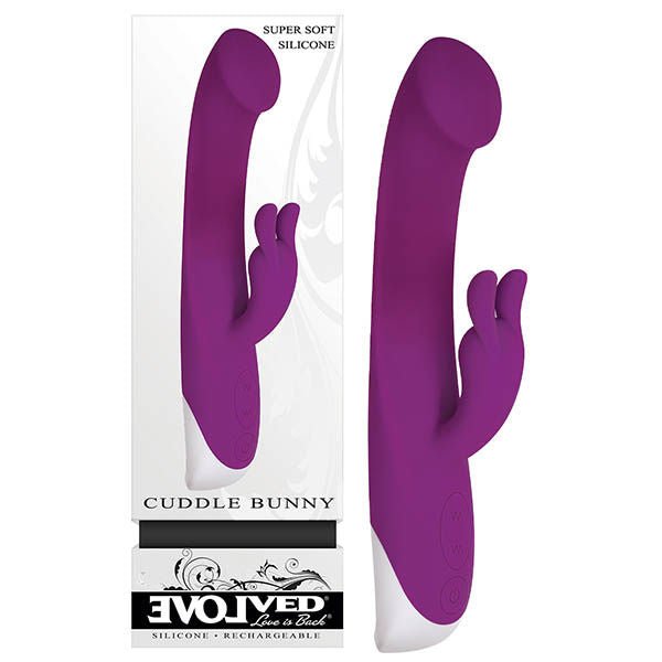 Cuddle bunny - rabbit vibrator - Product front view and box front view | Flirtybay.com.au
