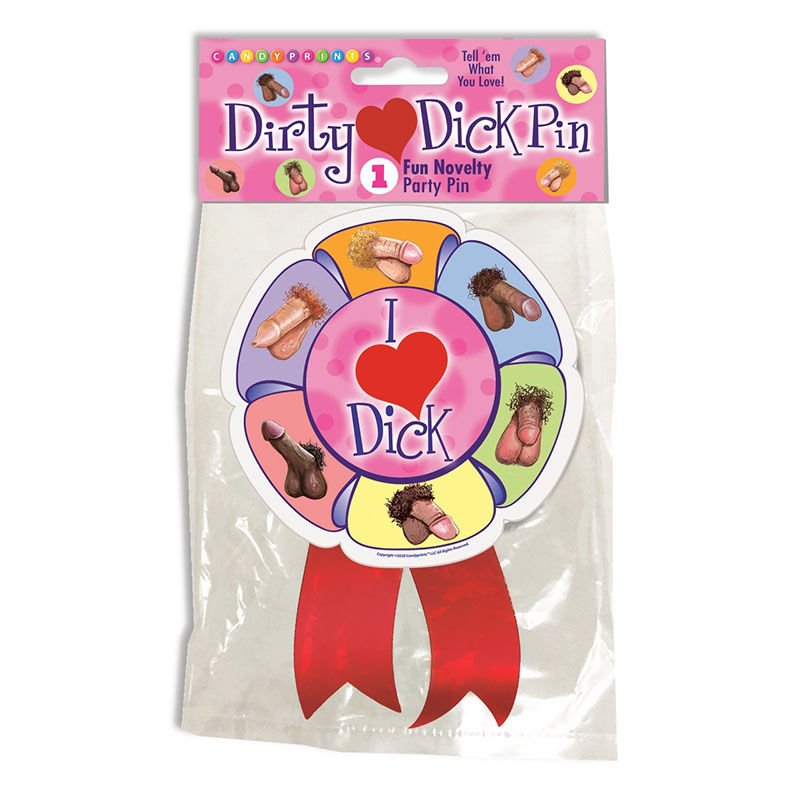 Dirty dick pin - i love dicks - Product front view  | Flirtybay.com.au