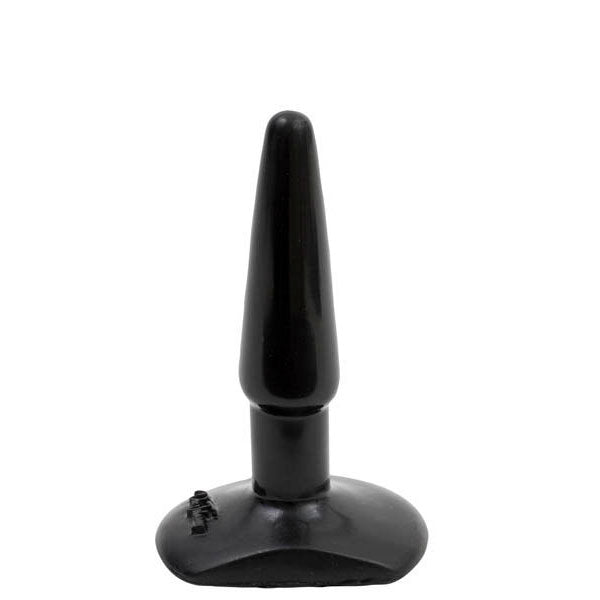 Doc johnson - classic black butt plug - Product front view  | Flirtybay.com.au