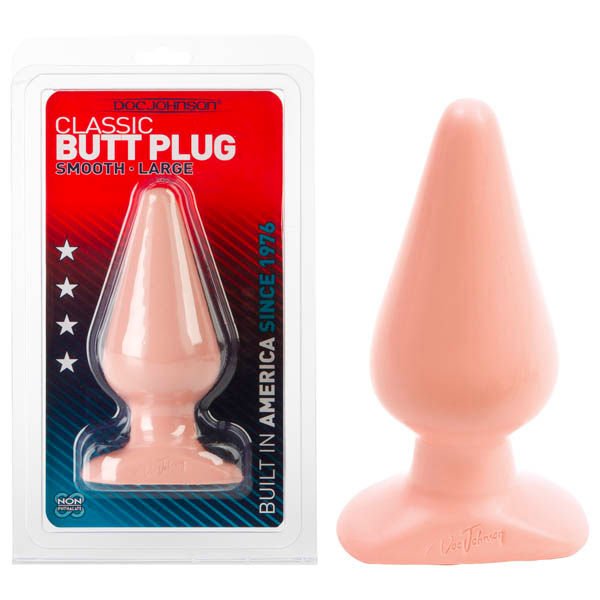 Doc johnson - classic butt plug - Product front view and box front view | Flirtybay.com.au