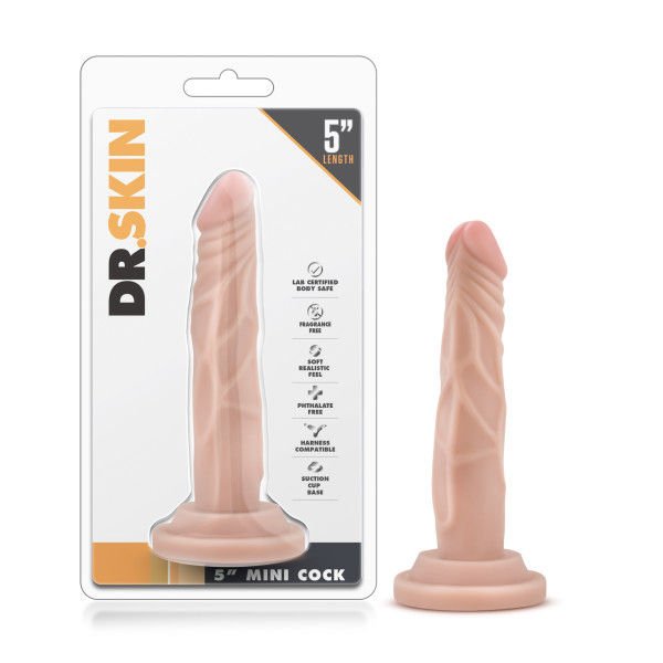 Dr. skin - 5 mini dildo - Product front view and box front view | Flirtybay.com.au