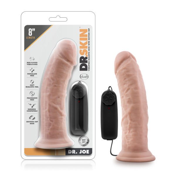 Dr. skin - dr. joe - 7.5 dildo - Product front view and box front view | Flirtybay.com.au