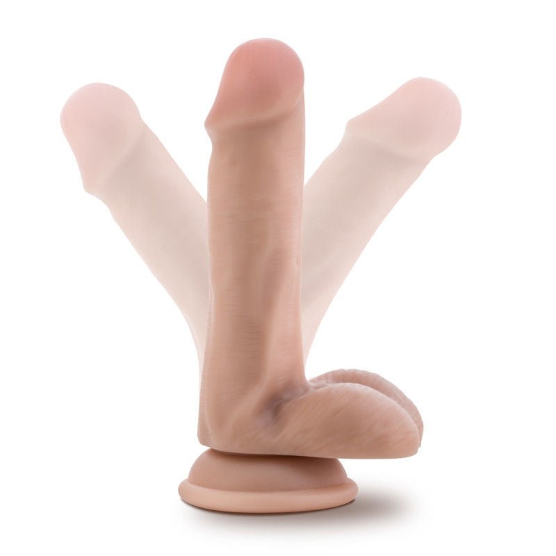 Dr. skin - plus 6'' girthy poseable dildo - Product front view, moving-  | Flirtybay.com.au
