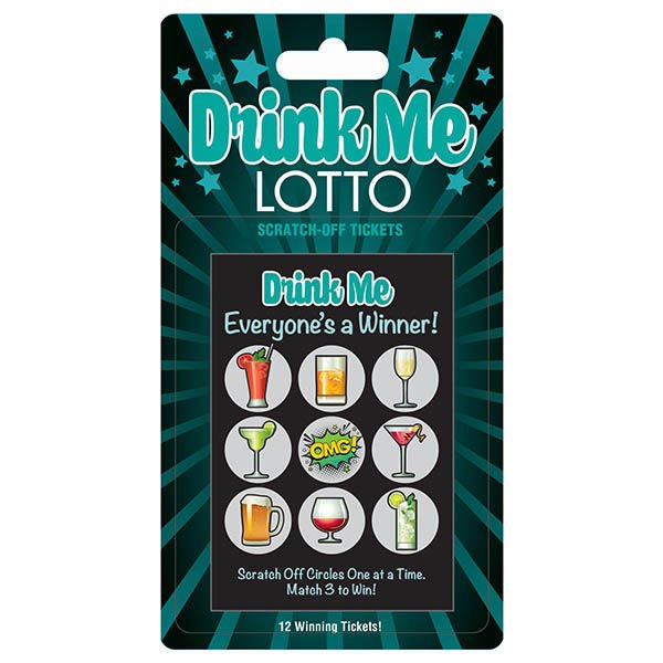 Drink me lotto - scratch-off tickets - Product front view  | Flirtybay.com.au