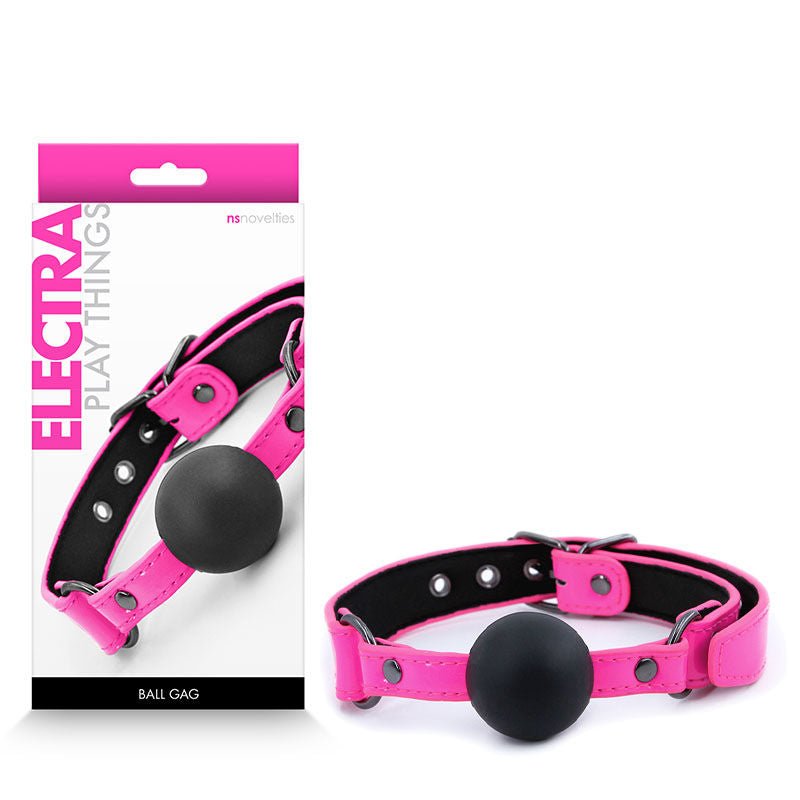 Electra - ball gag - Product front view and box front view | Flirtybay.com.au