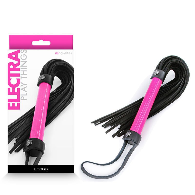 Electra - bondage - flogger - Product front view and box front view | Flirtybay.com.au