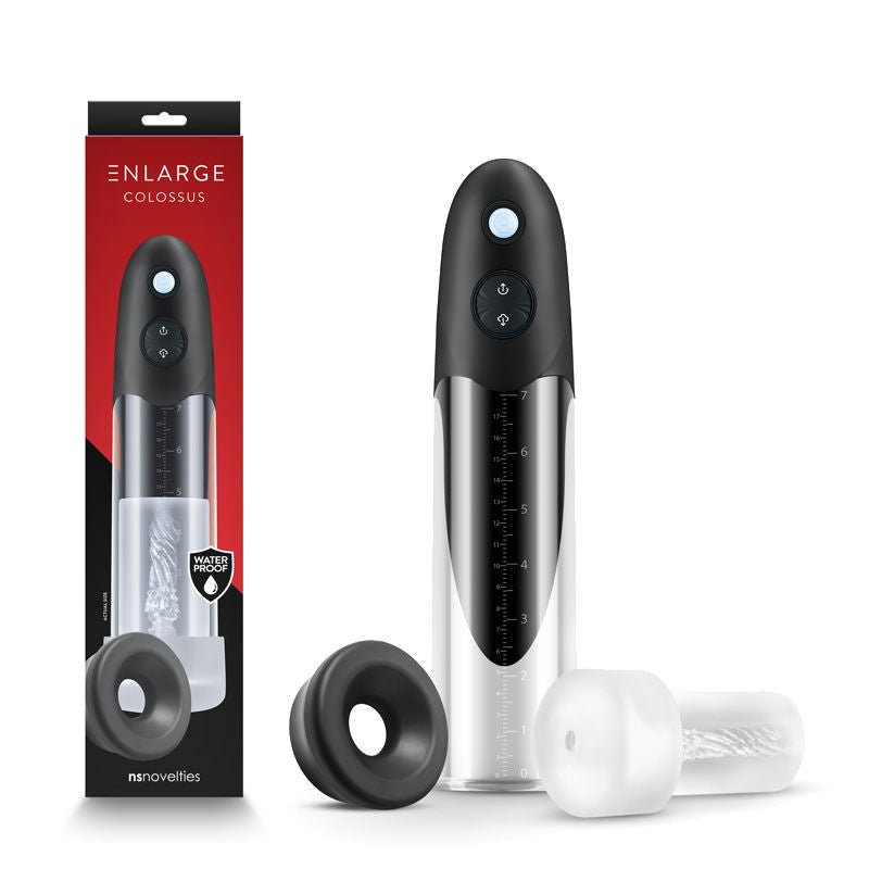Enlarge colossus - penis pump - Product front view and box front view | Flirtybay.com.au