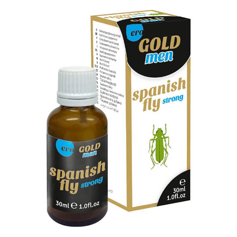 Ero spanish fly - gold men - Product front view and box front view | Flirtybay.com.au