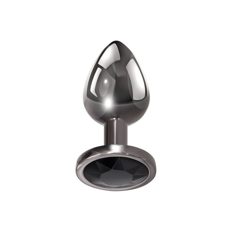 Evolved - black gem butt plug small - Product top view  | Flirtybay.com.au