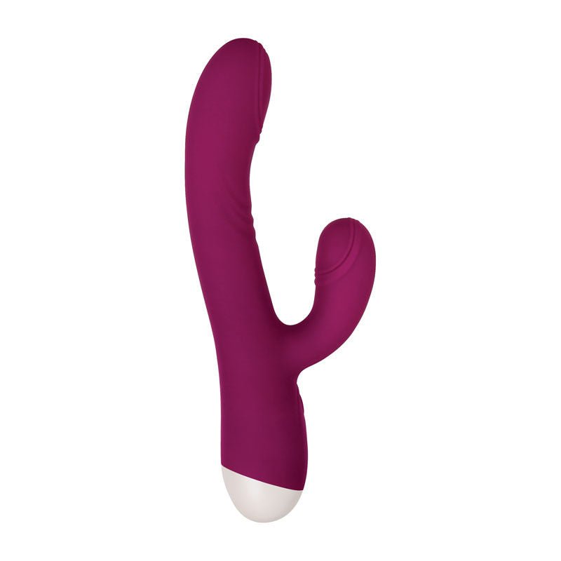 Evolved - double tap - rabbit vibrator - Product side view  | Flirtybay.com.au