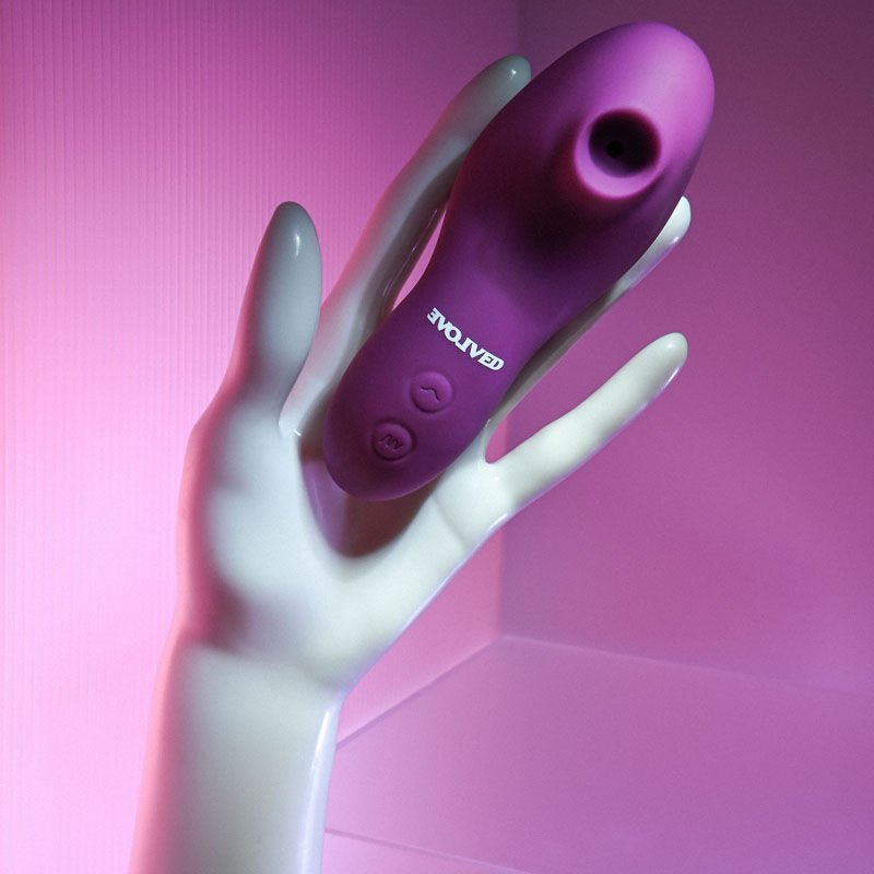 Evolved - sucker for you - suction vibrator - Product top view  | Flirtybay.com.au