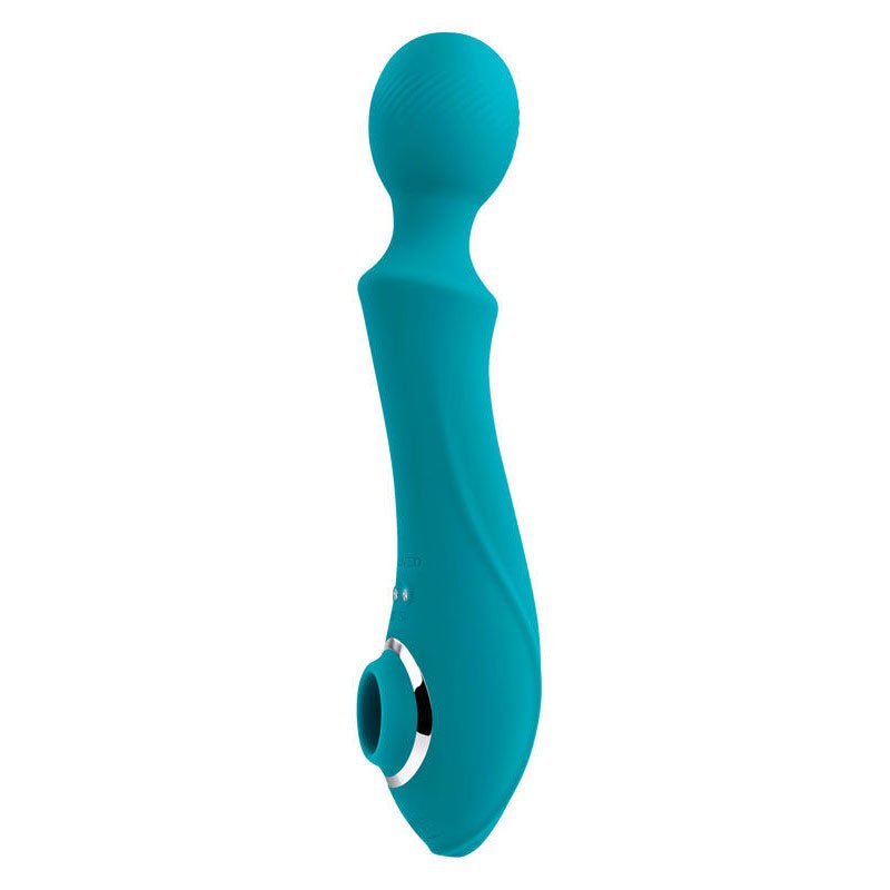 Evolved - wanderful sucker - wand and suction vibrator - Product side view  | Flirtybay.com.au