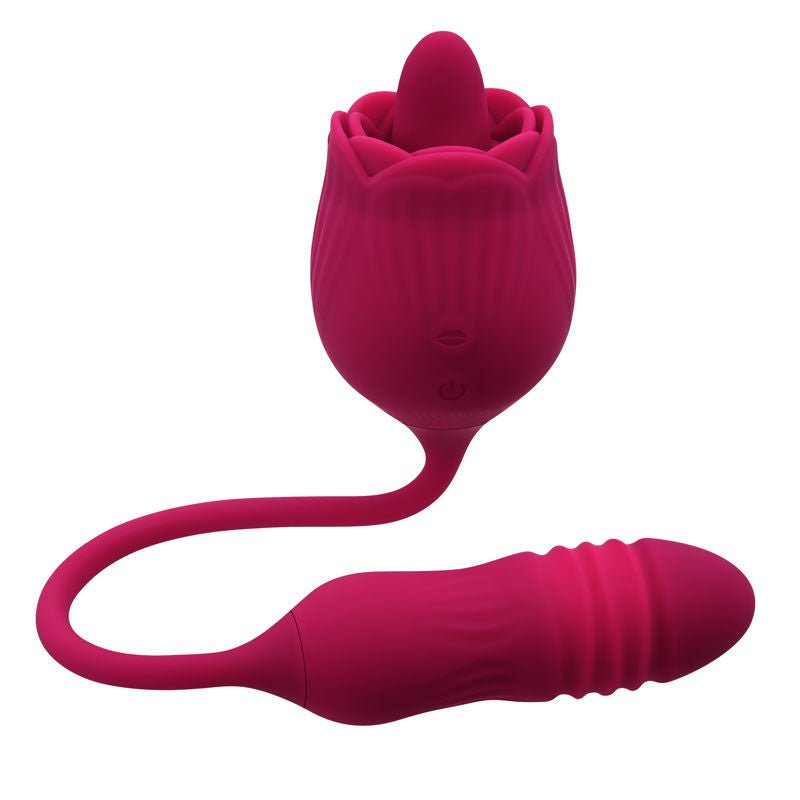 Evolved - wild rose - g-spot and clitoral vibrator - Product side view  | Flirtybay.com.au
