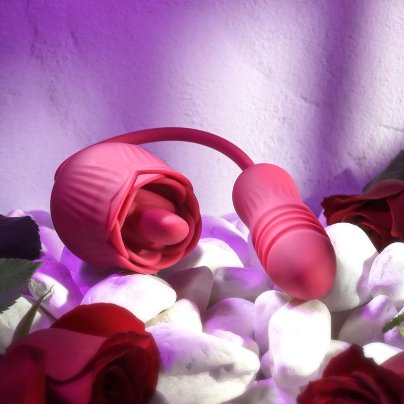 Evolved - wild rose - g-spot and clitoral vibrator - Product top view  | Flirtybay.com.au